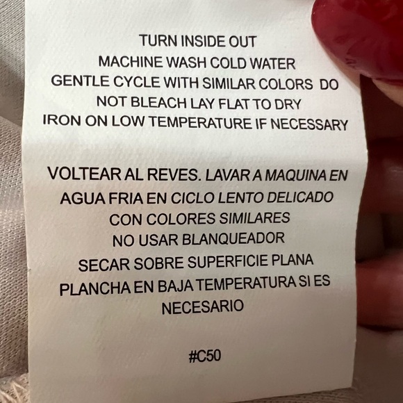 Fig + Flower Tan Midi Dress with Burgundy Pink Embroidery. Size Large. - Picture 15 of 16